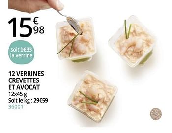 Promoties 12 verrines crevettes et avocat - Huismerk - Auchan - Geldig van 17/05/2020 tot 30/09/2020 bij Auchan