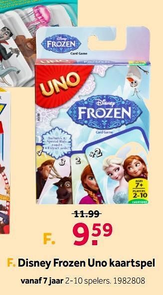 Promoties Disney frozen uno kaartspel - Disney - Geldig van 16/05/2020 tot 31/05/2020 bij Intertoys