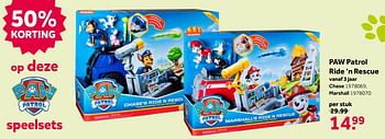 Promoties Paw patrol ride `n rescue - Spin Master - Geldig van 16/05/2020 tot 31/05/2020 bij Intertoys