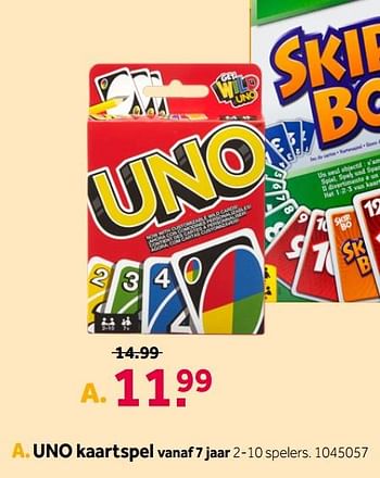 Promoties Uno kaartspel - Mattel - Geldig van 16/05/2020 tot 31/05/2020 bij Intertoys