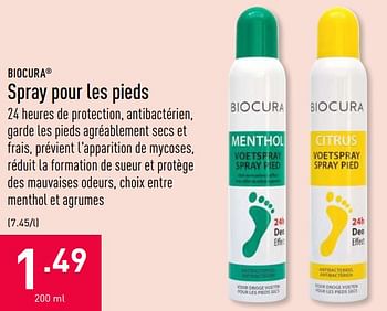Promotions Spray pour les pieds - Biocura - Valide de 26/05/2020 à 05/06/2020 chez Aldi
