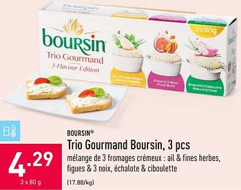 Promotions Trio gourmand boursin - Boursin - Valide de 29/05/2020 à 05/06/2020 chez Aldi