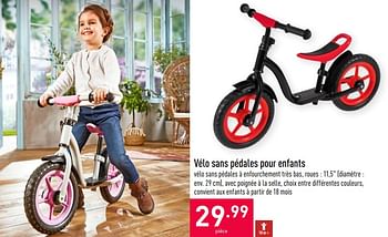 Promotions Vélo sans pédales pour enfants - Produit maison - Aldi - Valide de 27/05/2020 à 05/06/2020 chez Aldi