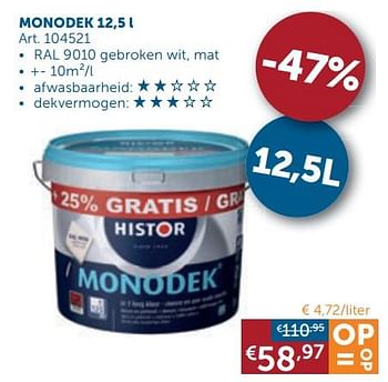 Promoties Monodek - Histor - Geldig van 26/05/2020 tot 22/06/2020 bij Zelfbouwmarkt