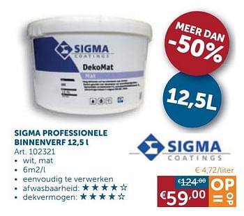 Promoties Sigma professionele binnenverf - Sigma - Geldig van 26/05/2020 tot 22/06/2020 bij Zelfbouwmarkt