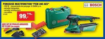 Promotions Bosch ponceuse multifonction psm 200 aes - Bosch - Valide de 20/05/2020 à 31/05/2020 chez Hubo