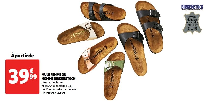 Birkenstock Mule femme ou homme birkenstock En promotion chez