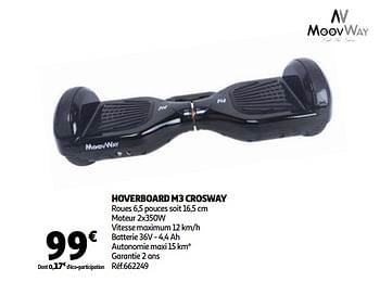 Promotions Hoverboard m3 crosway - MoovWay - Valide de 20/05/2020 à 26/05/2020 chez Auchan Ronq