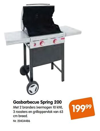 Promoties Gasbarbecue spring 200 - Barbecook - Geldig van 20/05/2020 tot 02/06/2020 bij Fun