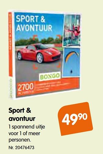 Promoties Sport + avontuur - Bongo - Geldig van 20/05/2020 tot 02/06/2020 bij Fun