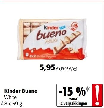 Promoties Kinder bueno white - Kinder - Geldig van 20/05/2020 tot 02/06/2020 bij Colruyt