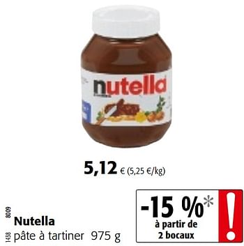 Promotions Nutella pâte à tartiner - Nutella - Valide de 20/05/2020 à 02/06/2020 chez Colruyt