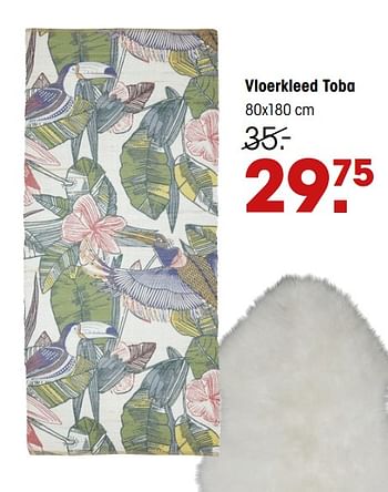Promotions Vloerkleed toba - Produit maison - Kwantum - Valide de 25/05/2020 à 07/06/2020 chez Kwantum