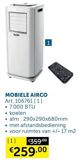 Promotions Mobiele airco - Profile - Valide de 26/05/2020 à 22/06/2020 chez Zelfbouwmarkt