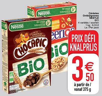 Promoties Céréales ontbijtgranen nestlé bio - Nestlé - Geldig van 25/05/2020 tot 30/05/2020 bij Cora