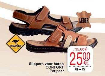 Promoties Slippers voor heren confort - Roadsign - Geldig van 25/05/2020 tot 08/06/2020 bij Cora