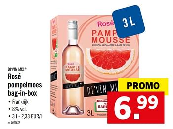 Promotions Rosé pompelmoes bag-in-box - Vins rosé - Valide de 02/06/2020 à 06/06/2020 chez Lidl