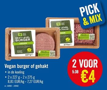 Promoties Vegan burger of gehakt - Huismerk - Lidl - Geldig van 02/06/2020 tot 06/06/2020 bij Lidl