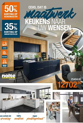 Promoties Keukens naar uw wensen - Nolte Küchen - Geldig van 22/05/2020 tot 31/08/2020 bij Cevo Market