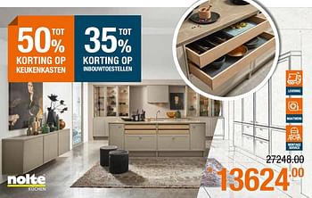 Promoties Keukens, sanitair maatkasten + dressings - Nolte Küchen - Geldig van 22/05/2020 tot 31/08/2020 bij Cevo Market