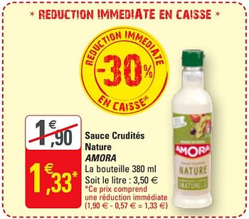 Promotions Sauce crudités nature amora - Amora - Valide de 20/05/2020 à 31/05/2020 chez G20