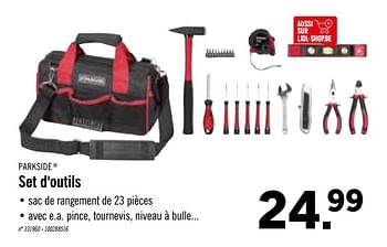 Promotion Lidl Set D Outils Parkside Bricolage Valide Jusqua 4 Promobutler