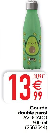 Promoties Gourde double paroi avocado - Huismerk - Cora - Geldig van 25/05/2020 tot 08/06/2020 bij Cora