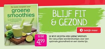 Promoties De beste recepten voor groene smoothies - Huismerk - Boekenvoordeel - Geldig van 23/05/2020 tot 29/05/2020 bij BoekenVoordeel