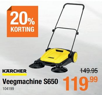 Promoties Kärcher veegmachine s650 - Kärcher - Geldig van 21/05/2020 tot 03/06/2020 bij Cevo Market