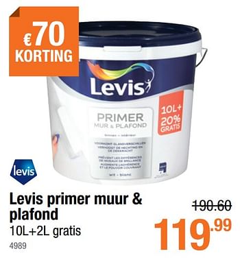 Promoties Levis primer muur + plafond - Levis - Geldig van 21/05/2020 tot 03/06/2020 bij Cevo Market