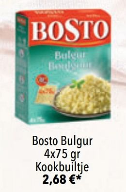 Promoties Bosto bulgur - Bosto - Geldig van 25/05/2020 tot 31/07/2020 bij Cora