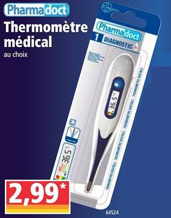 Promotions Thermomètre médical - PharmaDoct - Valide de 27/05/2020 à 02/06/2020 chez Norma