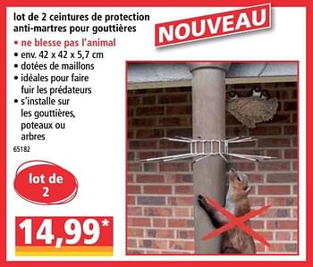 Produit Maison - Norma Lot de 2 ceintures de protection anti-martres pour  gouttières - En promotion chez Norma
