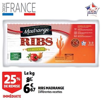 Promotions Ribs madrange - Madrange - Valide de 26/05/2020 à 02/06/2020 chez Auchan Ronq