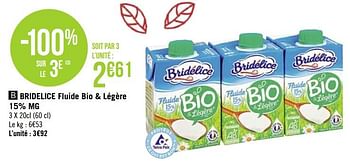Promotions Bridelice fluide bio + légère - Bridélice - Valide de 25/05/2020 à 07/06/2020 chez Super Casino