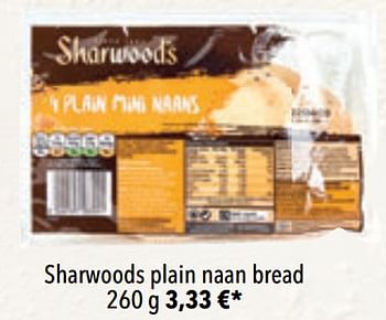 Promoties Sharwoods plain naan bread - Sharwood's - Geldig van 25/05/2020 tot 31/07/2020 bij Cora