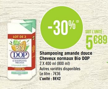 Promoties Shampooing amande douce cheveux normaux bio dop - Dop - Geldig van 25/05/2020 tot 07/06/2020 bij Super Casino