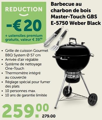 Barbecue charbon WEBER Master-Touch GBS E-5750 Black 57 cm