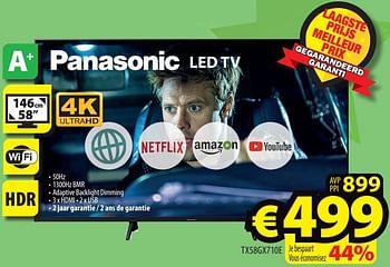 Promotions Panasonic led tv tx58gx710e - Panasonic - Valide de 27/05/2020 à 03/06/2020 chez ElectroStock