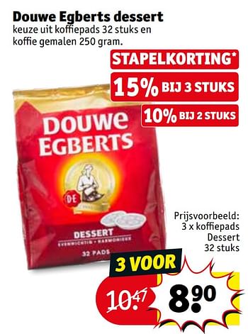 Promoties Koffiepads dessert - Douwe Egberts - Geldig van 26/05/2020 tot 07/06/2020 bij Kruidvat