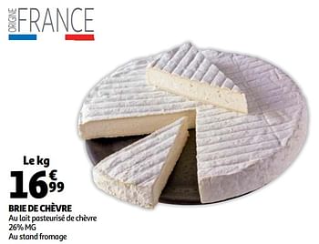 Promotions Brie de chèvre - Produit Maison - Auchan Ronq - Valide de 26/05/2020 à 02/06/2020 chez Auchan Ronq
