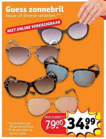 Promoties Guess zonnebril - Guess - Geldig van 26/05/2020 tot 07/06/2020 bij Kruidvat