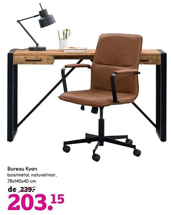 Promotions Bureau kyan - Produit maison - Leen Bakker - Valide de 25/05/2020 à 14/06/2020 chez Leen Bakker