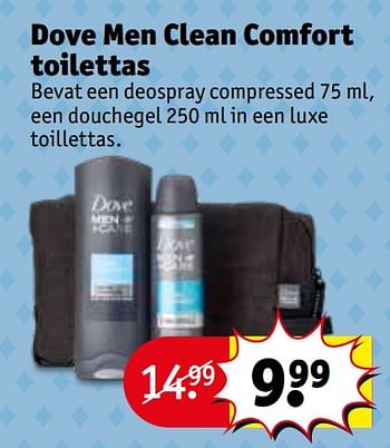 Promotions Dove men clean comfort toilettas - Dove - Valide de 26/05/2020 à 07/06/2020 chez Kruidvat