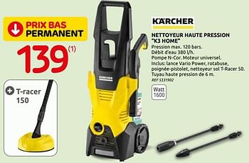 Promotions Nettoyeur haute pression k3 home kärcher - Kärcher - Valide de 03/06/2020 à 15/06/2020 chez Brico