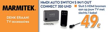 Promoties Marmitek hmdi auto switch 5 in-1 out connect 350 uhd - Marmitek - Geldig van 27/05/2020 tot 30/06/2020 bij Krefel