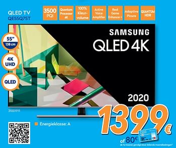 Promoties Samsung qled tv qe55q75t - Samsung - Geldig van 27/05/2020 tot 30/06/2020 bij Krefel