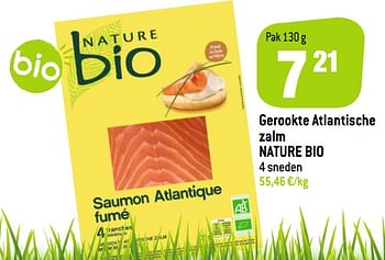 Promotions Gerookte atlantische zalm nature bio - NATURE BIO - Valide de 27/05/2020 à 09/06/2020 chez Match