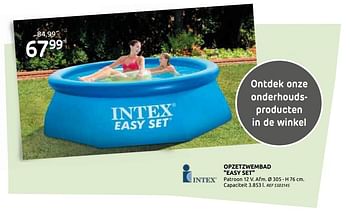 Promoties Opzetzwembad - Intex - Geldig van 03/06/2020 tot 15/06/2020 bij BricoPlanit