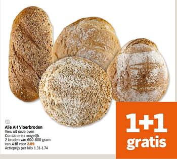 Promoties Ah vloerbroden - Huismerk - Albert Heijn - Geldig van 25/05/2020 tot 01/06/2020 bij Albert Heijn